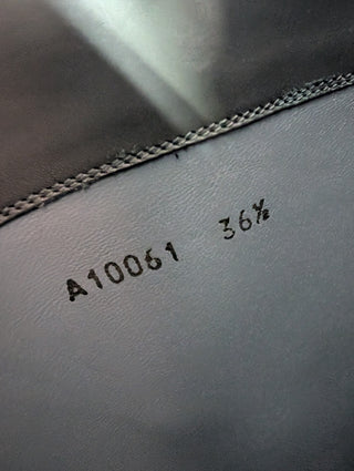 Grey Leather High Boots