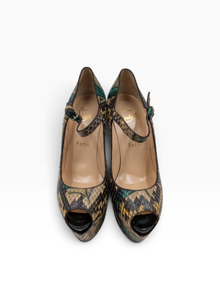 Multicolor Python Leather Lady Highness Pumps