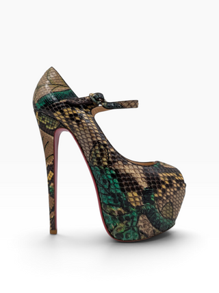 Multicolor Python Leather Lady Highness Pumps
