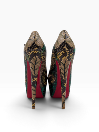 Multicolor Python Leather Lady Highness Pumps