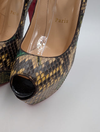 Multicolor Python Leather Lady Highness Pumps