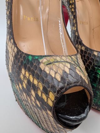 Multicolor Python Leather Lady Highness Pumps