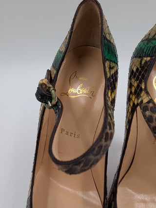 Multicolor Python Leather Lady Highness Pumps