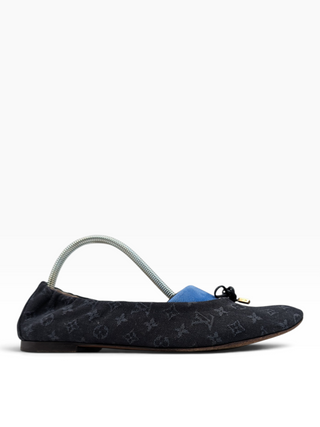 Blue Lv Monogram Canvas Ballet Flats