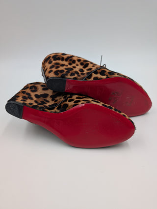 Leopard Print Pony Hair Lady Schuss Wedge Ankle Boots