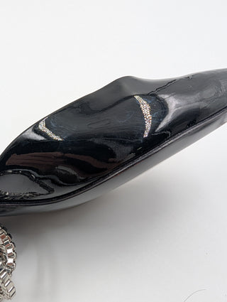 Black Kitty Heels With Chain Link