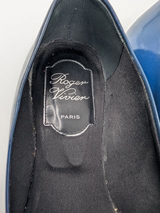 Blue Patent Leather Ballerinas