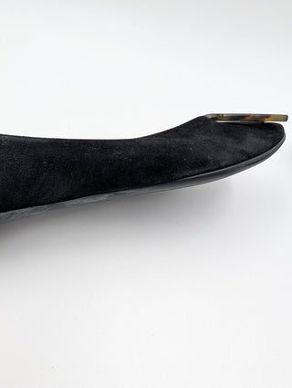 Black Suede Gommette Ballerinas