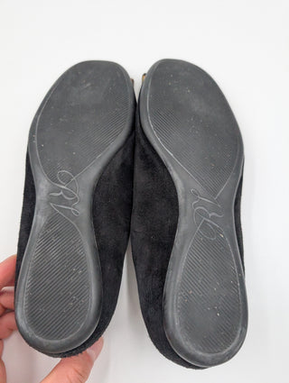 Black Suede Gommette Ballerinas