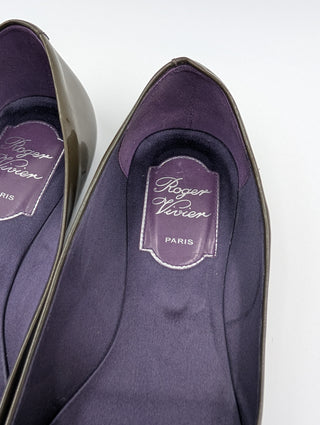Green Patent Leather Gommette Ballerinas