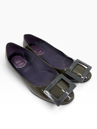 Green Patent Leather Gommette Ballerinas