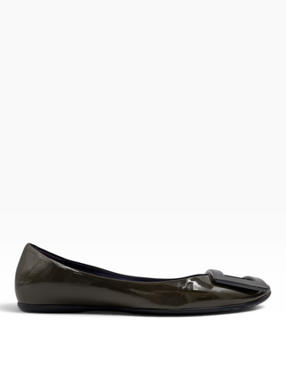 Green Patent Leather Gommette Ballerinas