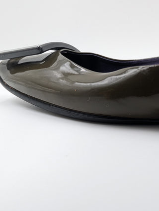 Green Patent Leather Gommette Ballerinas