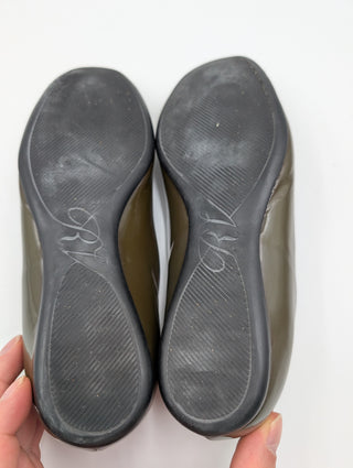 Green Patent Leather Gommette Ballerinas