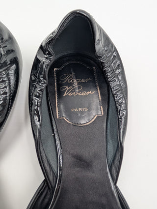 Black Patent Leather D'Orsay Flats