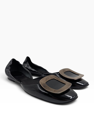 Black Patent Leather D'Orsay Flats