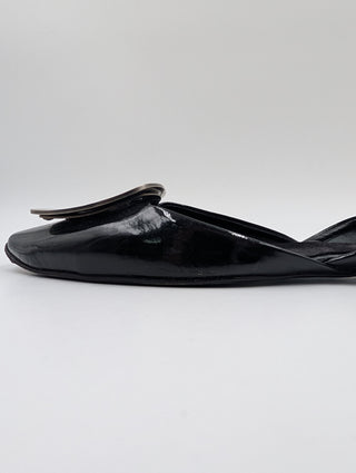 Black Patent Leather D'Orsay Flats