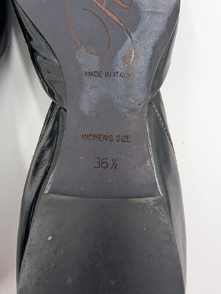 Black Patent Leather D'Orsay Flats