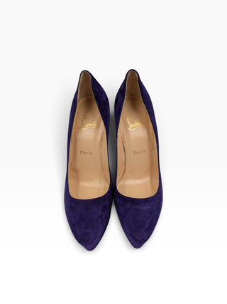 Purple Suede Daffodile Platform Heels