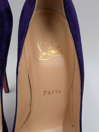 Purple Suede Daffodile Platform Heels