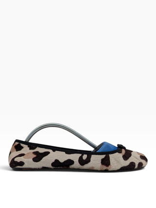 Printed Pony Skin Pumps With Bow Detail