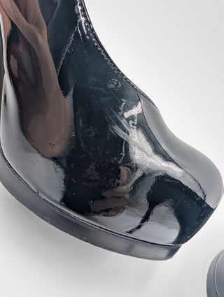 Black Tribtoo Patent Leather Platform Pumps