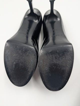Black Tribtoo Patent Leather Platform Pumps