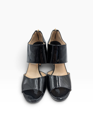 Black Patent Leather Platform Heels