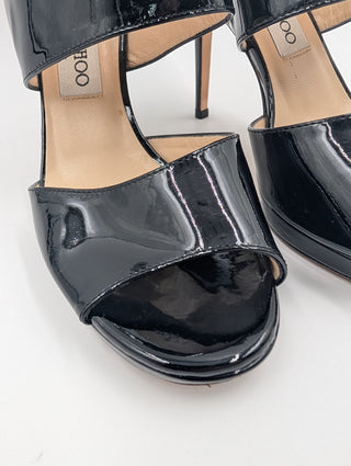 Black Patent Leather Platform Heels