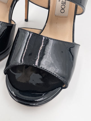 Black Patent Leather Platform Heels