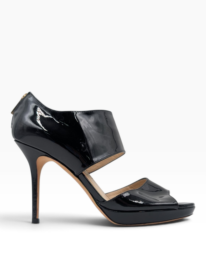 Black Patent Leather Platform Heels