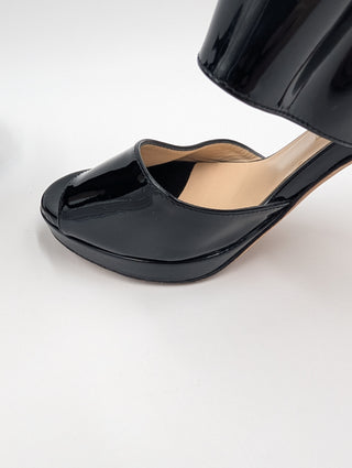 Black Patent Leather Platform Heels