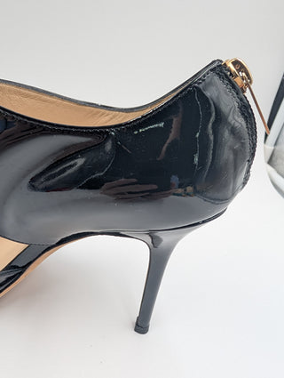 Black Patent Leather Platform Heels