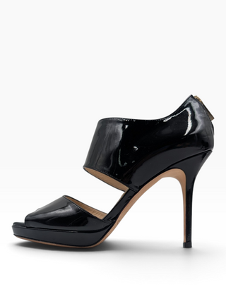 Black Patent Leather Platform Heels