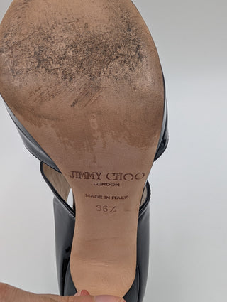 Black Patent Leather Platform Heels