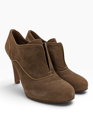 Brown Suede Booties