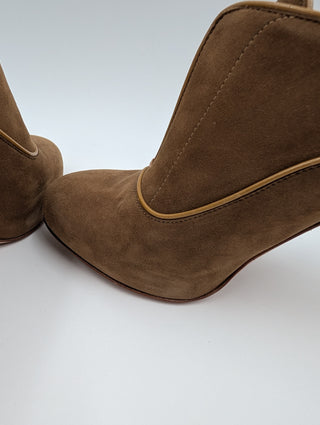 Brown Suede Booties