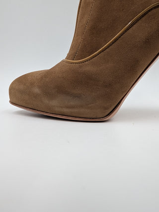 Brown Suede Booties