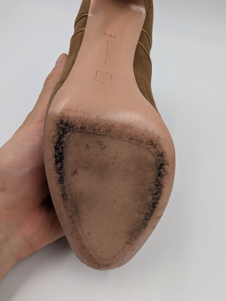 Brown Suede Booties