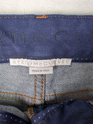 Slim Fit Blue Denim Jeans With Black Cuff Hem