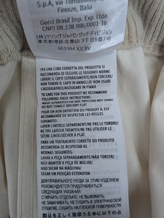 Cream Polyester Canvas Mid-Waist Panama Drawstring Cargo Skirt