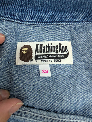 Blue Denim Jacket With Brand Logo At The Back