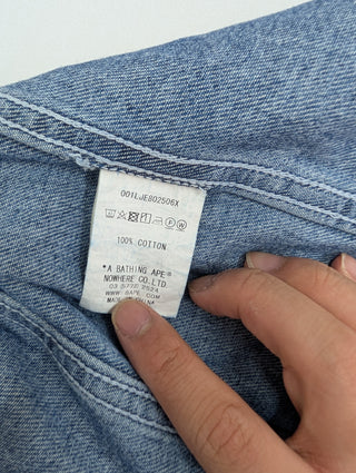 Blue Denim Jacket With Brand Logo At The Back