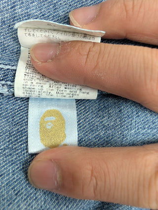 Blue Denim Jacket With Brand Logo At The Back