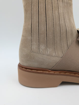 Beige Suede Leather Viv' Rangers Boots