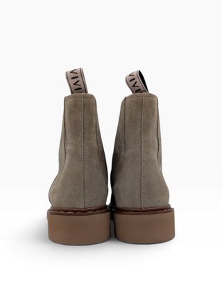 Beige Suede Leather Viv' Rangers Boots