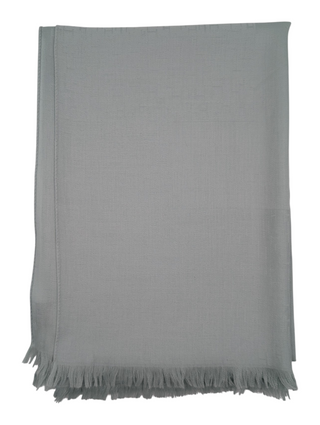 Turquoise Cashmere Scarf With H Monogram Stitching