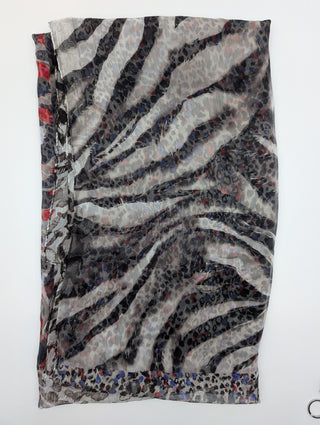Multi Pattern Silk Scarf