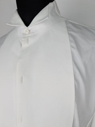 White Cotton Tuxedo Shirt