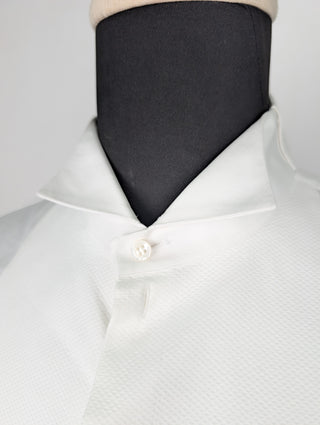 White Cotton Tuxedo Shirt
